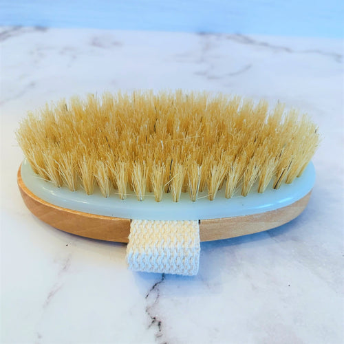 Dry Brush with Natural Bristles and Hand Strap