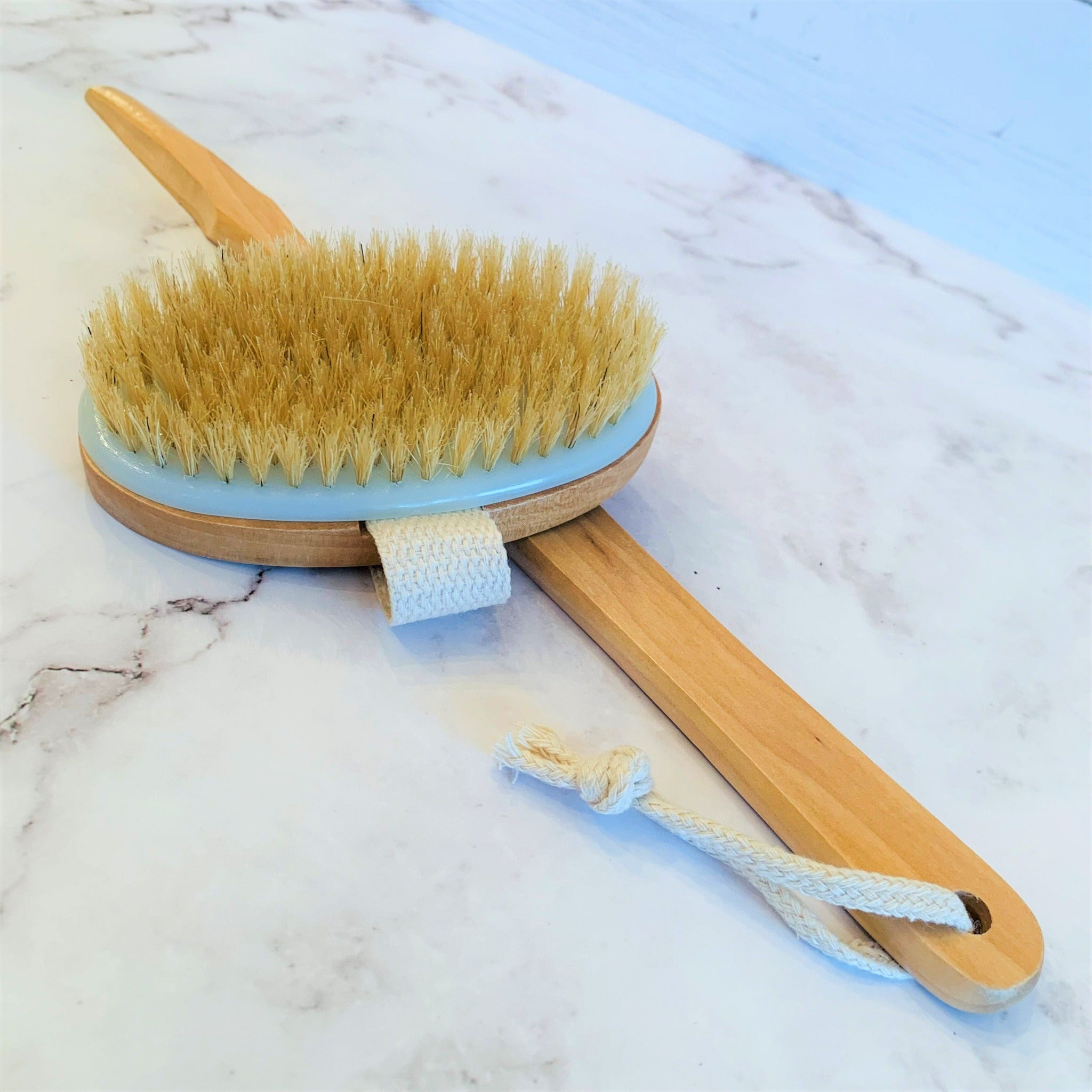 Dry Brush Natural Bristle with Wooden Handle