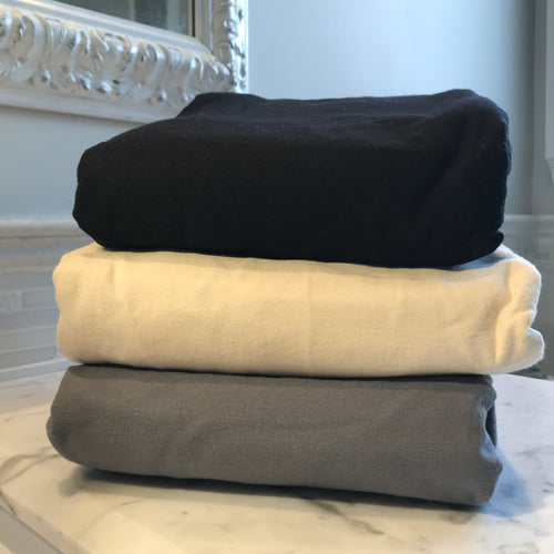 Black Grey Beige Flannel Massage Sheet Set Cotton Flannelette