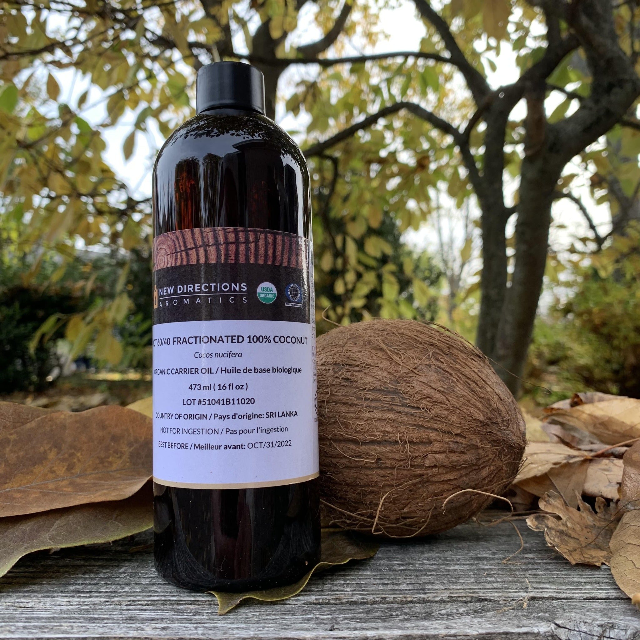 USDA Organic Fractionated Coconut Oil for Massage & Aromatherapy