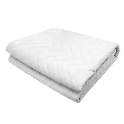 White Quilted Plush Blanket
