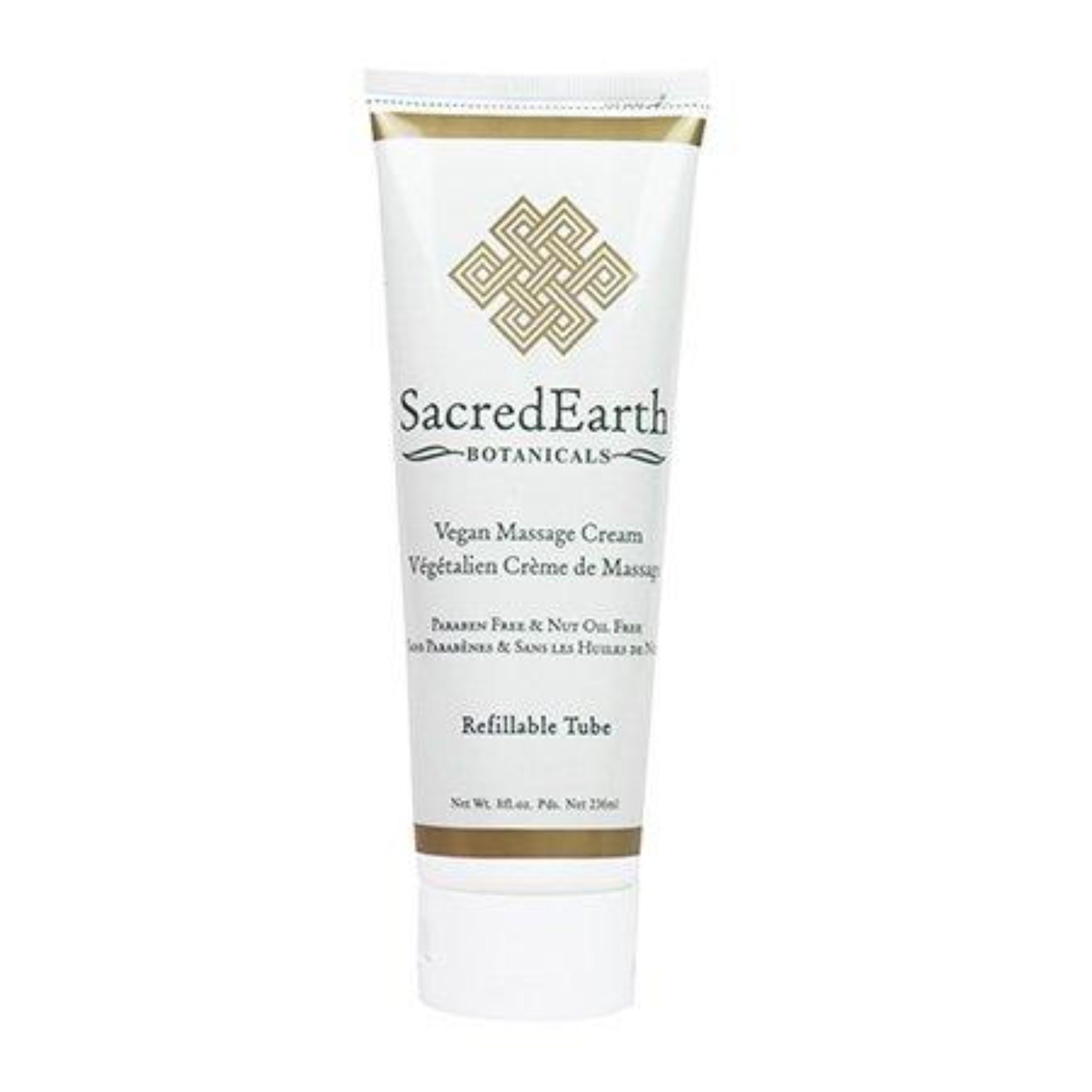 SacredEarth Botanicals Massage Cream 8 oz refillable tube