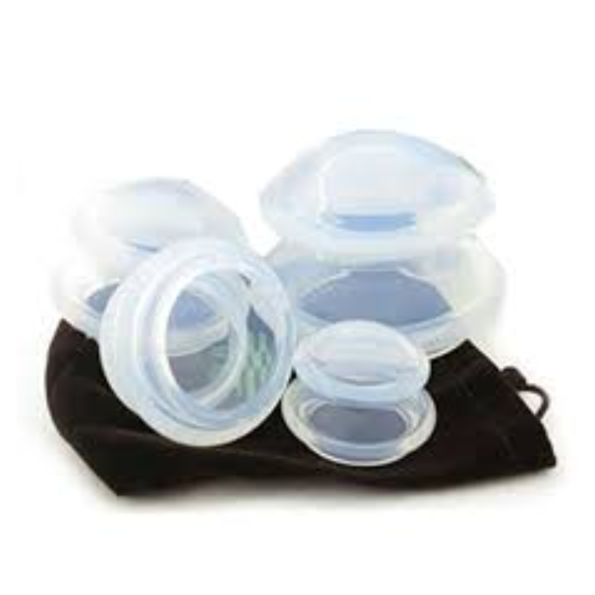 Silicone Cupping Set 4 Piece with Velvet Drawstring Pouch